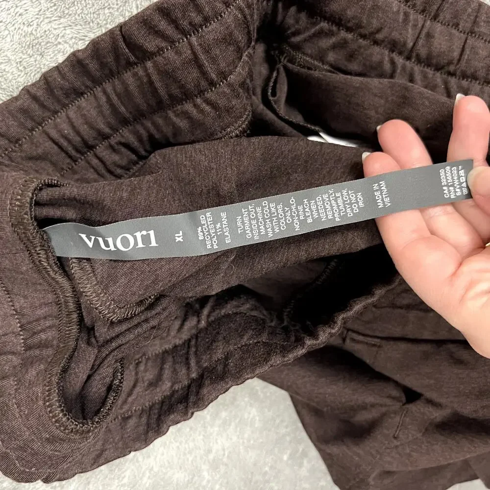 Vuori Halo Essential Wide Leg Pants Womens XL Brown Athleisure Soft - Picture 8 of 9